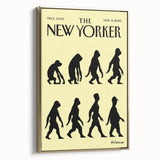 New Yorker Magazine Cover Art: Evolution of Mankind Poster