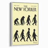 New Yorker Magazine Cover Art: Evolution of Mankind Poster