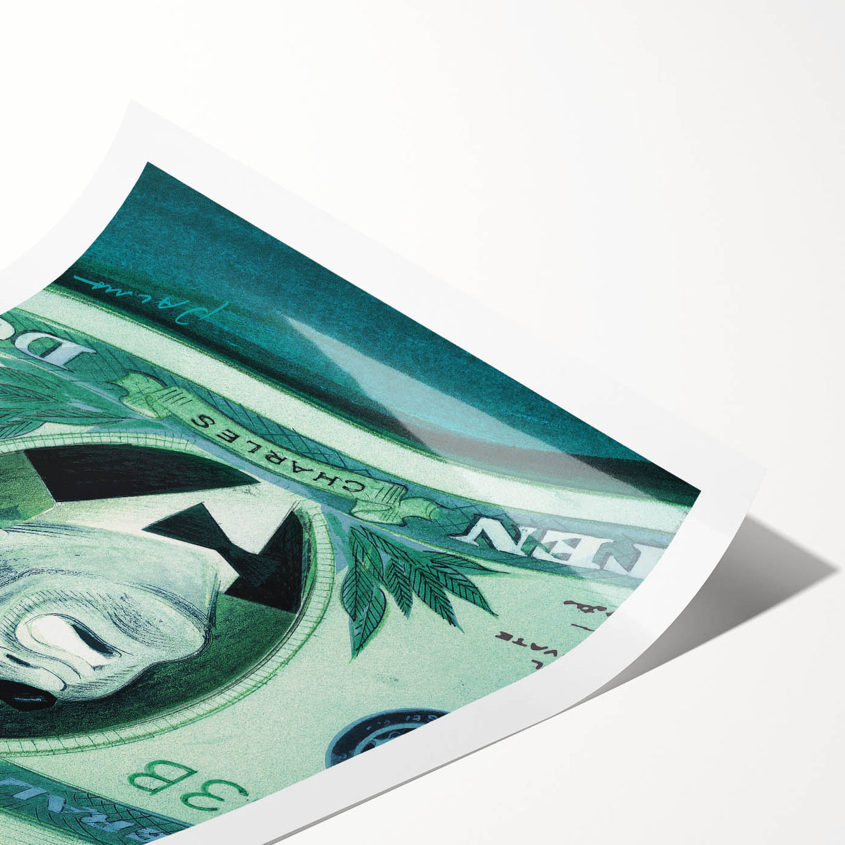 New Yorker Magazine Art - Ray Charles Dollar Bill Poster
