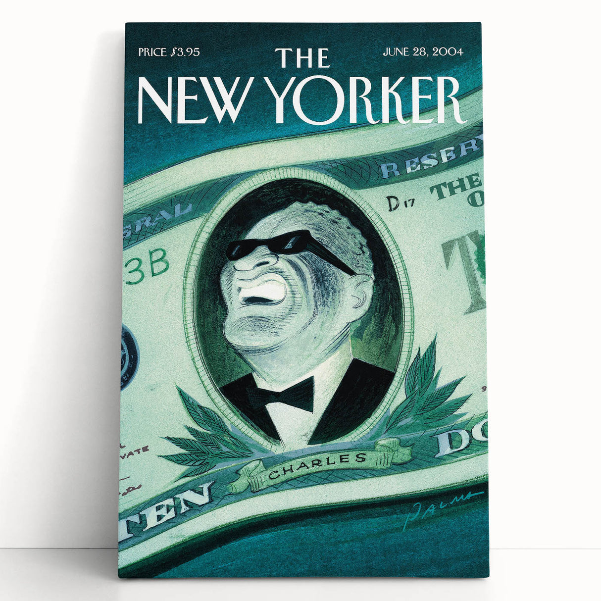 New Yorker Magazine Art - Ray Charles Dollar Bill Poster