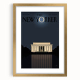 New Yorker Magazine Art - Lincoln Memorial at Night Poster