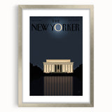 New Yorker Magazine Art - Lincoln Memorial at Night Poster