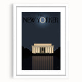 New Yorker Magazine Art - Lincoln Memorial at Night Poster