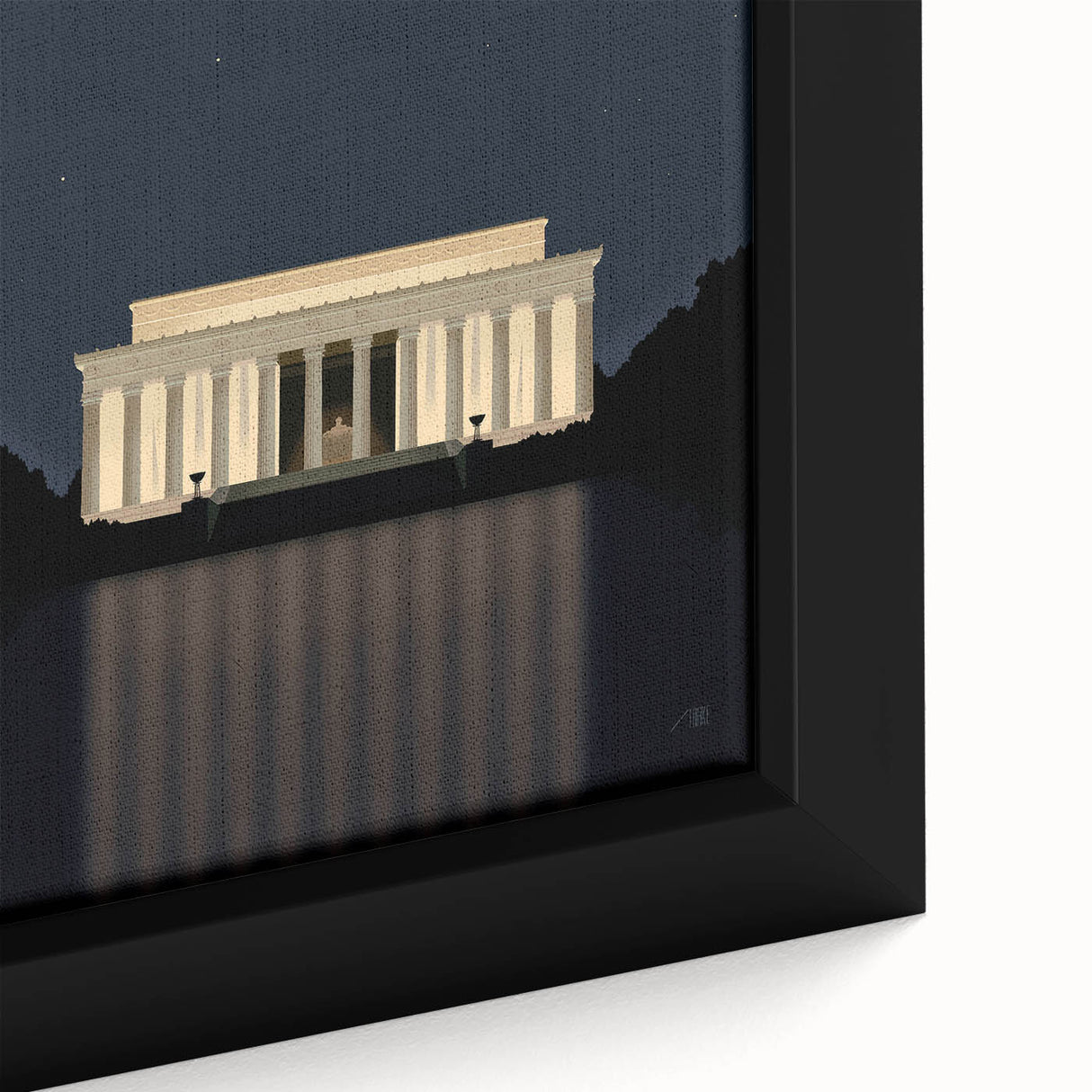 New Yorker Magazine Art - Lincoln Memorial at Night Poster