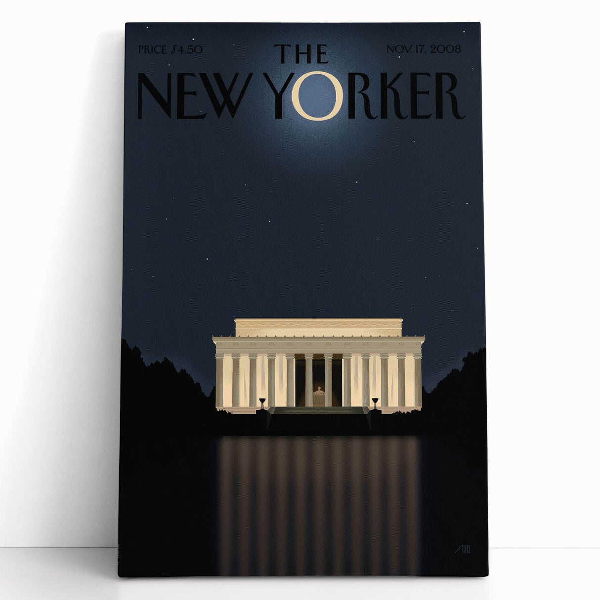 New Yorker Magazine Art - Lincoln Memorial at Night Poster