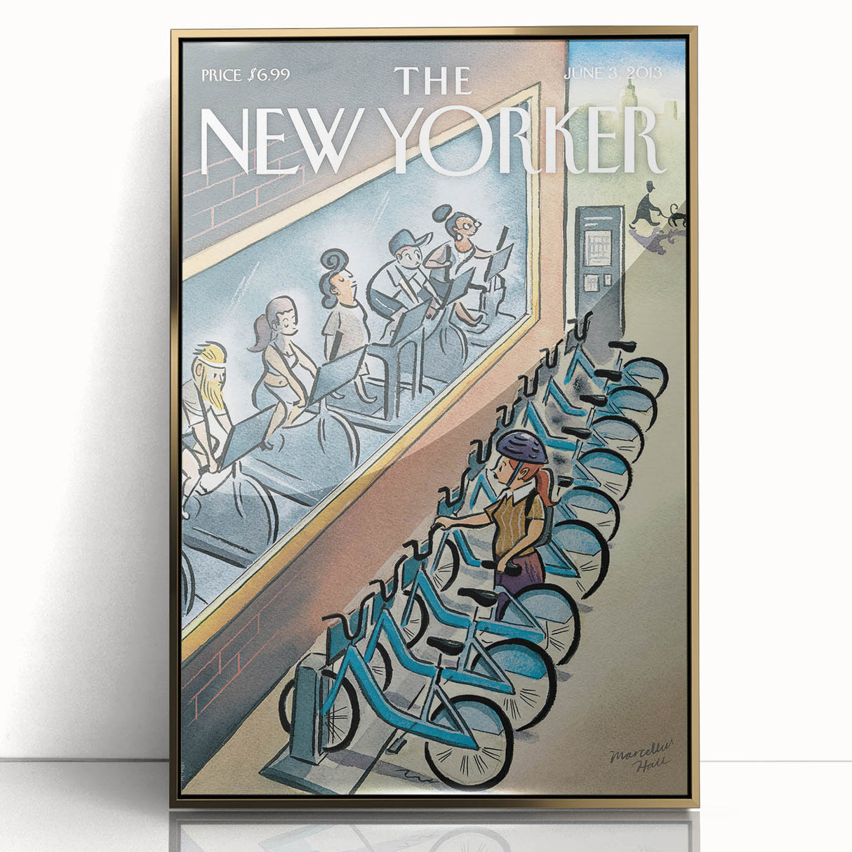 New Yorker Magazine Art - Cycling in the City Poster