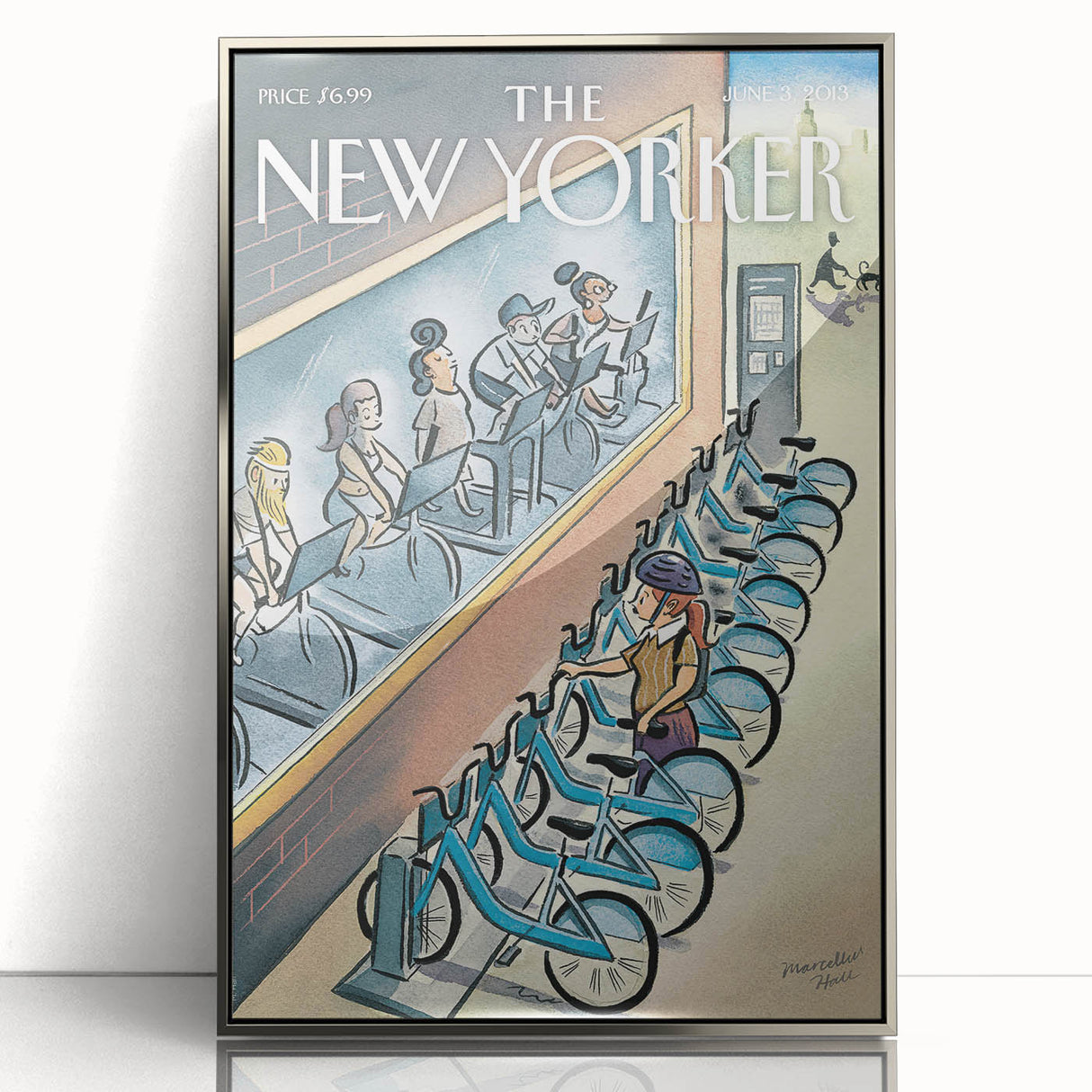 New Yorker Magazine Art - Cycling in the City Poster