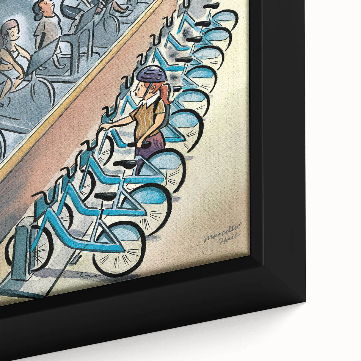 New Yorker Magazine Art - Cycling in the City Poster