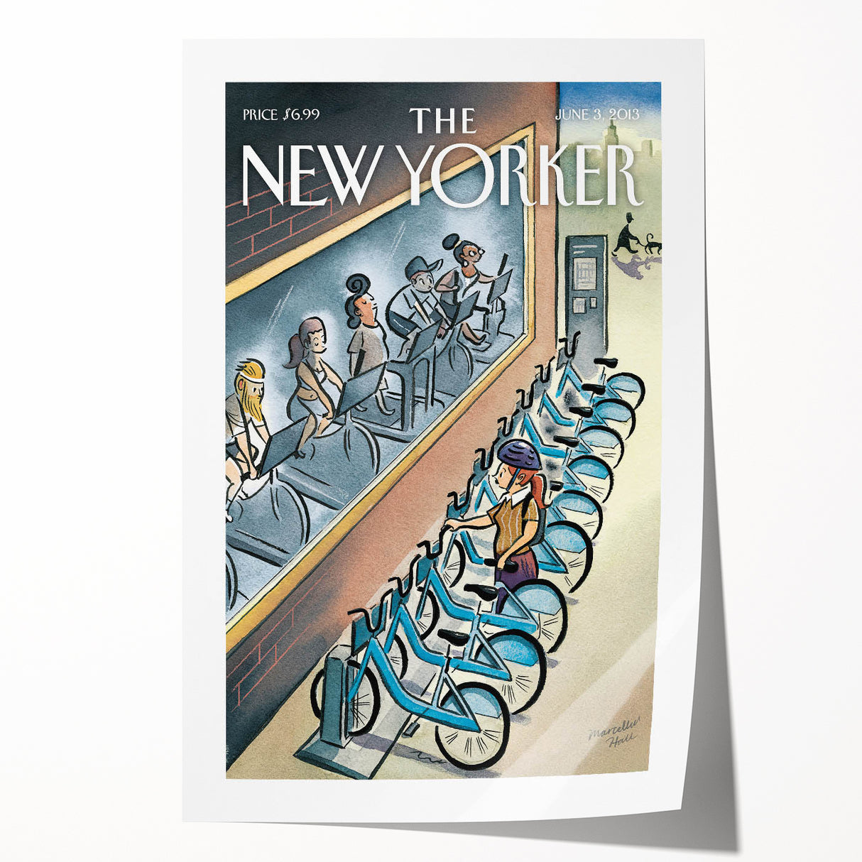 New Yorker Magazine Art - Cycling in the City Poster