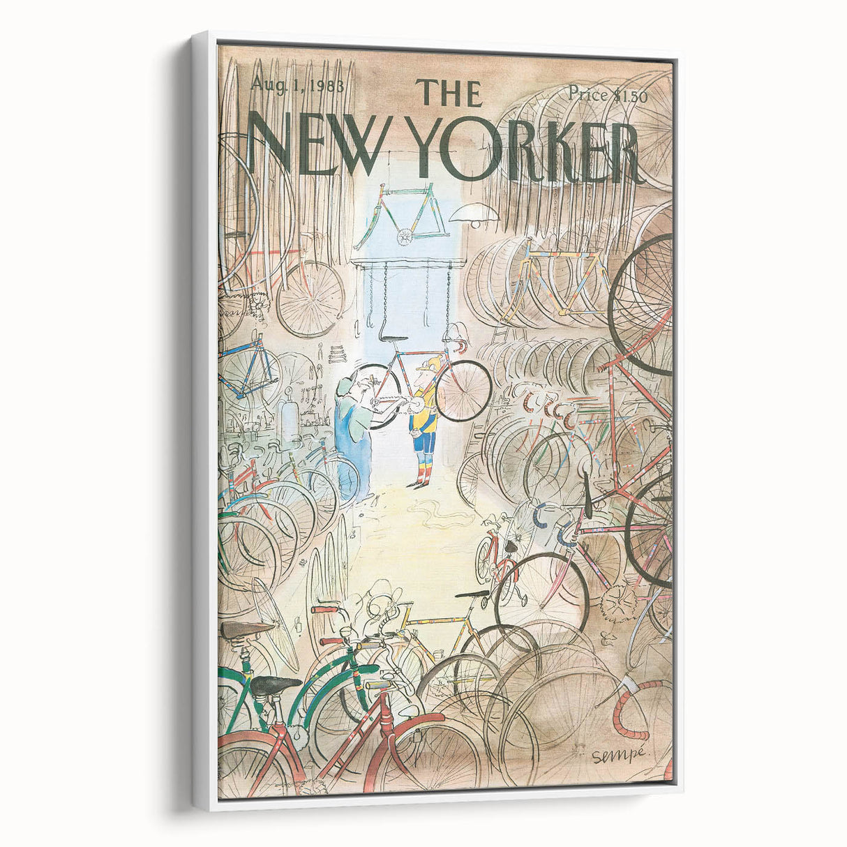 New Yorker Magazine Art - Bicycle Shop Poster
