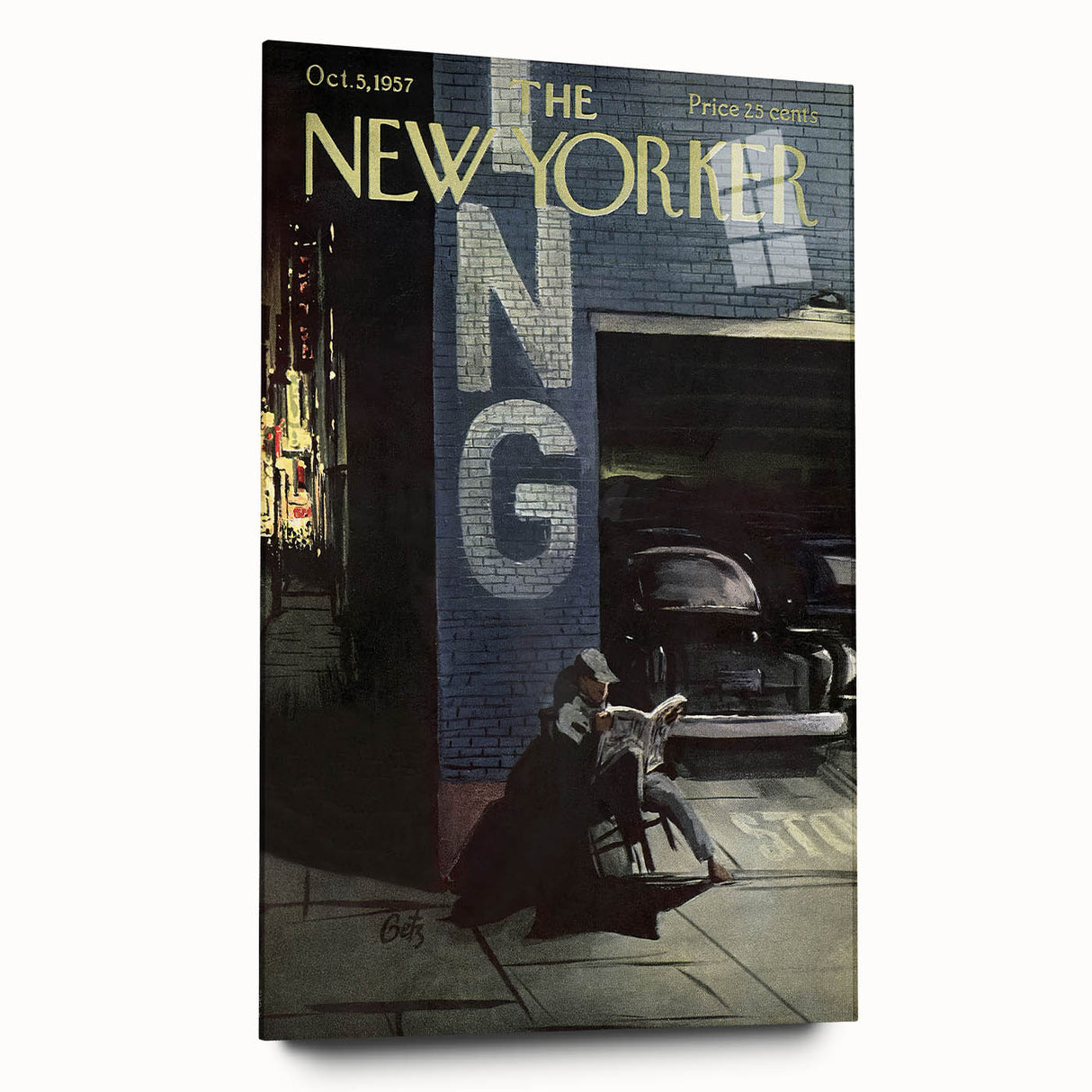 New Yorker Magazine Art - Nighttime NYC Poster