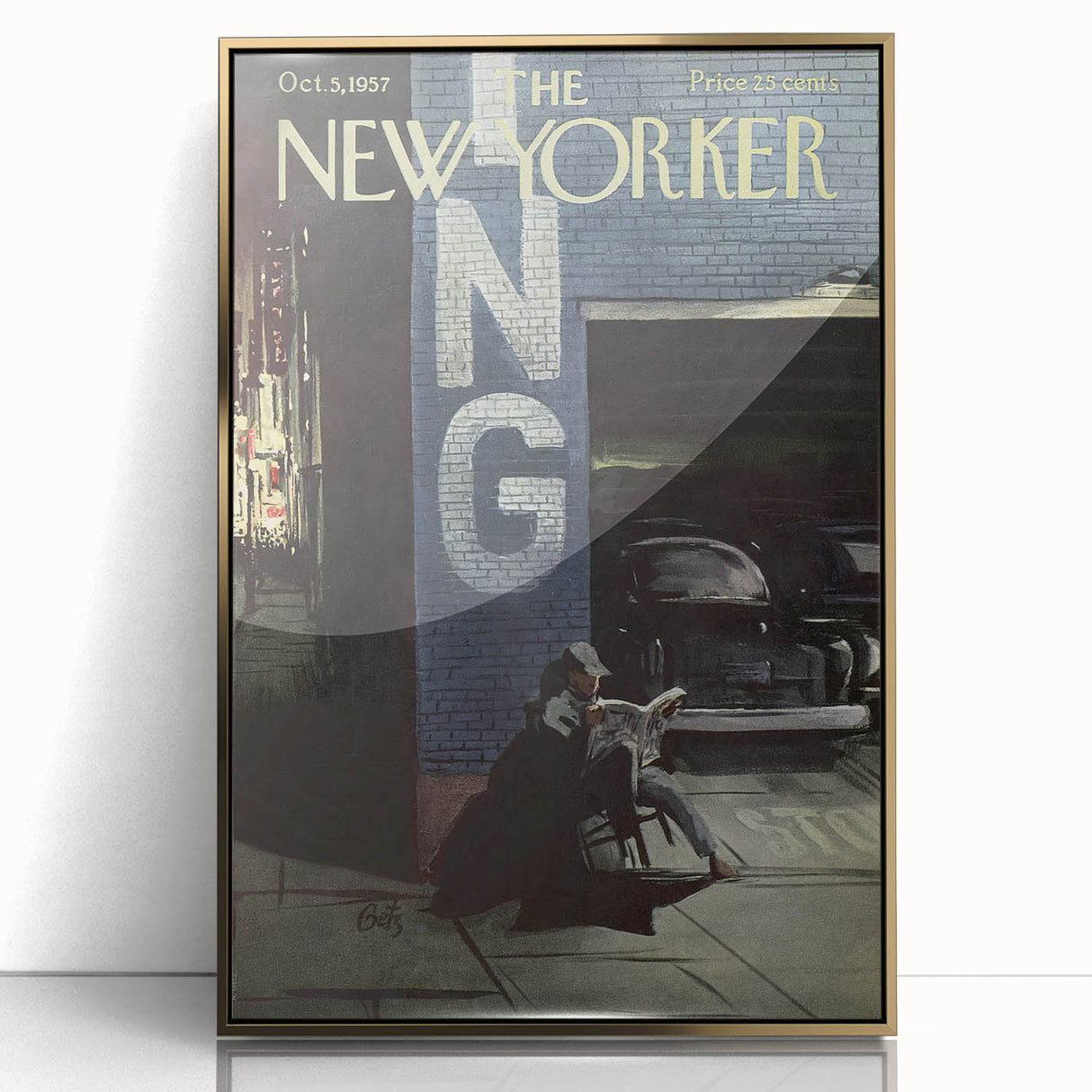 New Yorker Magazine Art - Nighttime NYC Poster