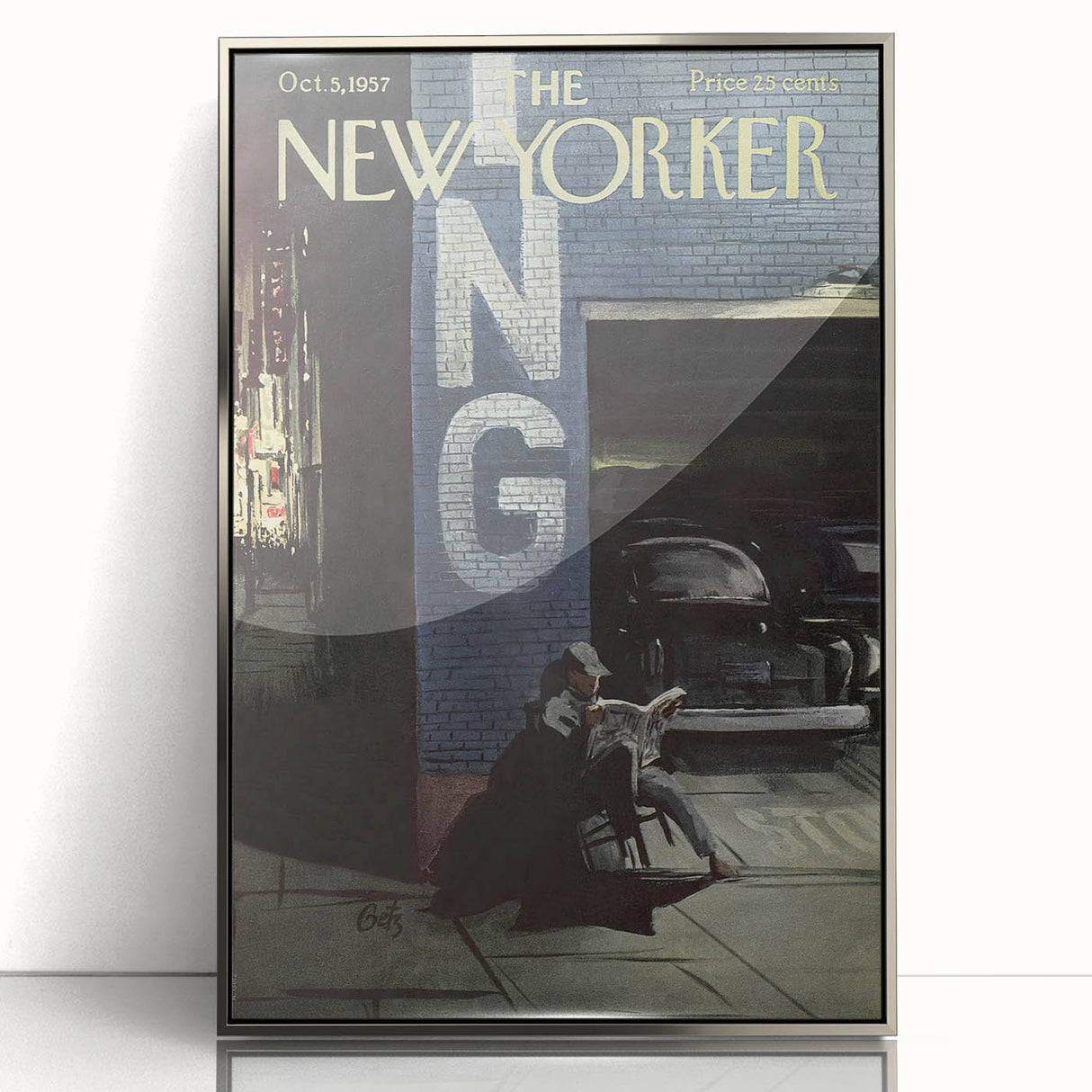 New Yorker Magazine Art - Nighttime NYC Poster