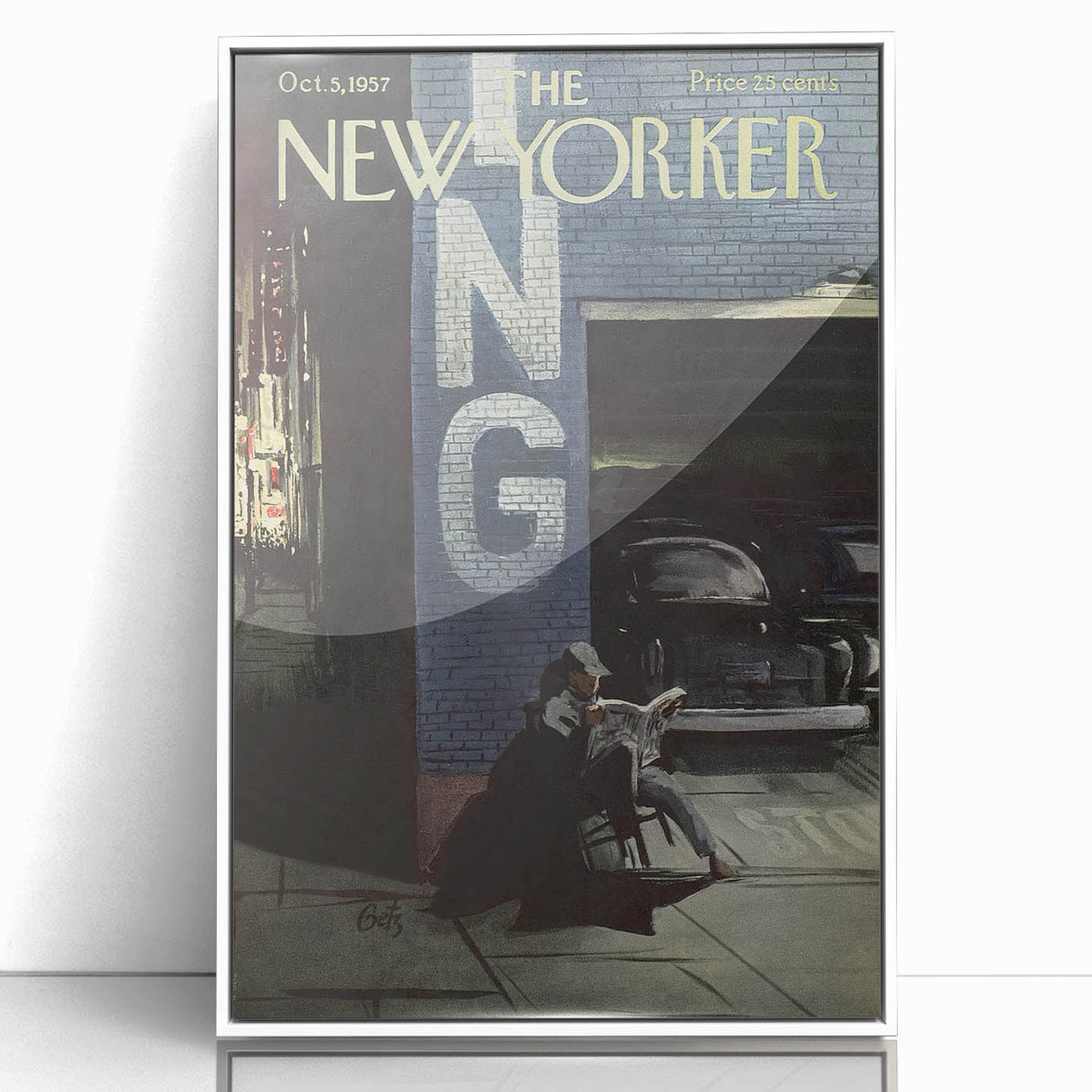 New Yorker Magazine Art - Nighttime NYC Poster