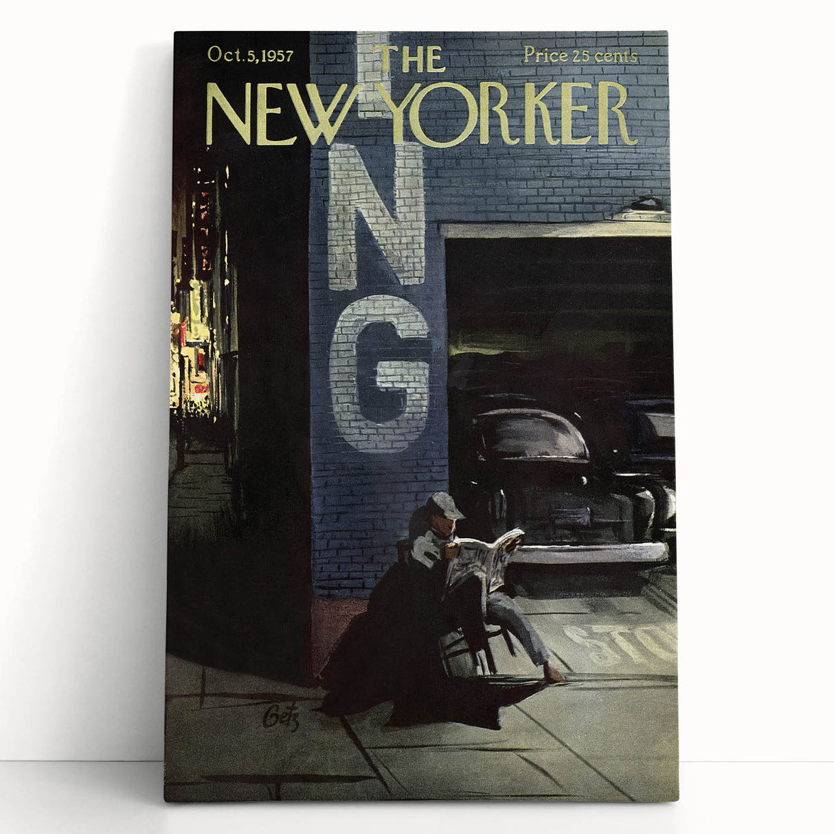 New Yorker Magazine Art - Nighttime NYC Poster