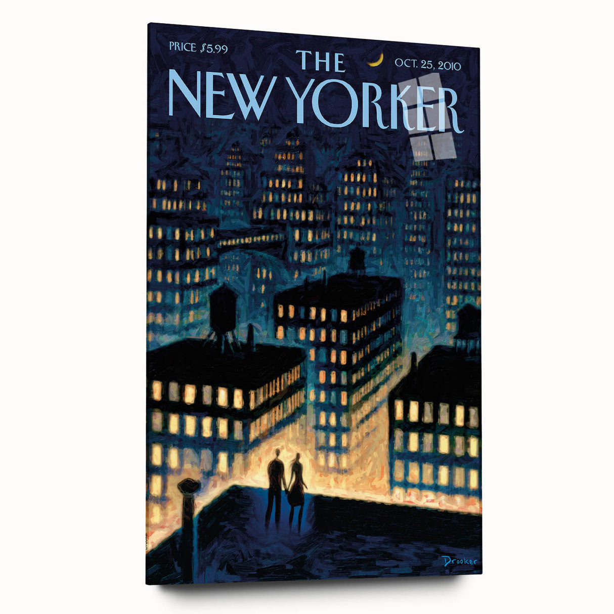 New Yorker Magazine Art - Rooftop View of NYC Poster