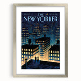 New Yorker Magazine Art - Rooftop View of NYC Poster