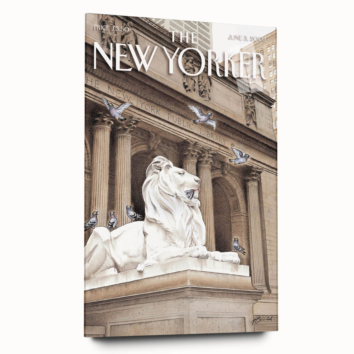 Iconic New Yorker Magazine Cover Art - Library Lion Poster