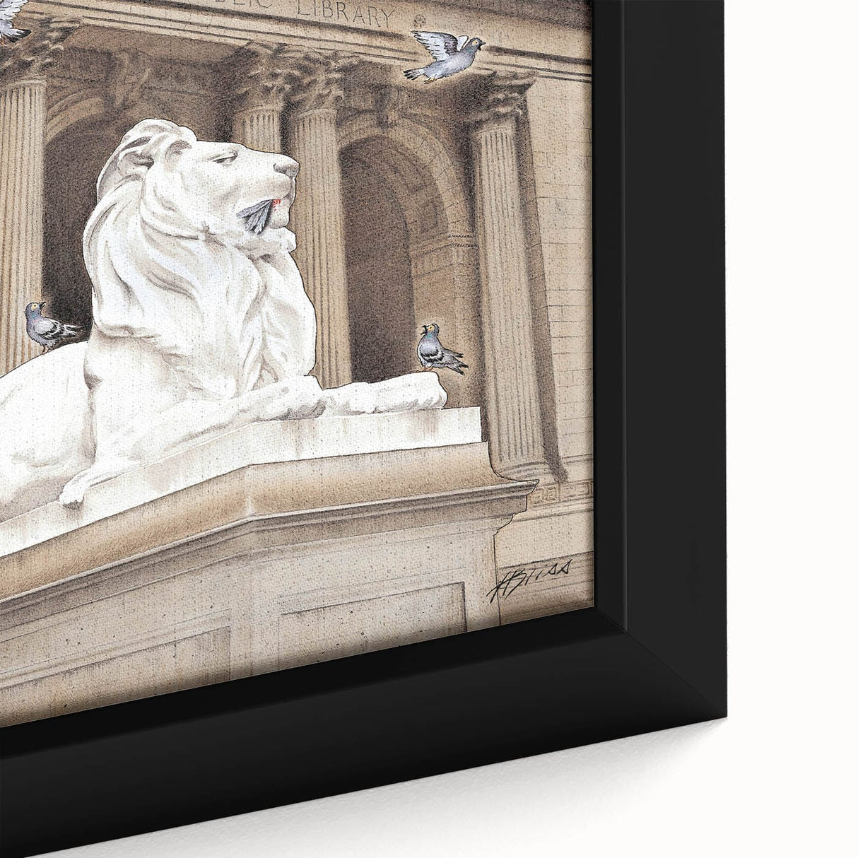 Iconic New Yorker Magazine Cover Art - Library Lion Poster