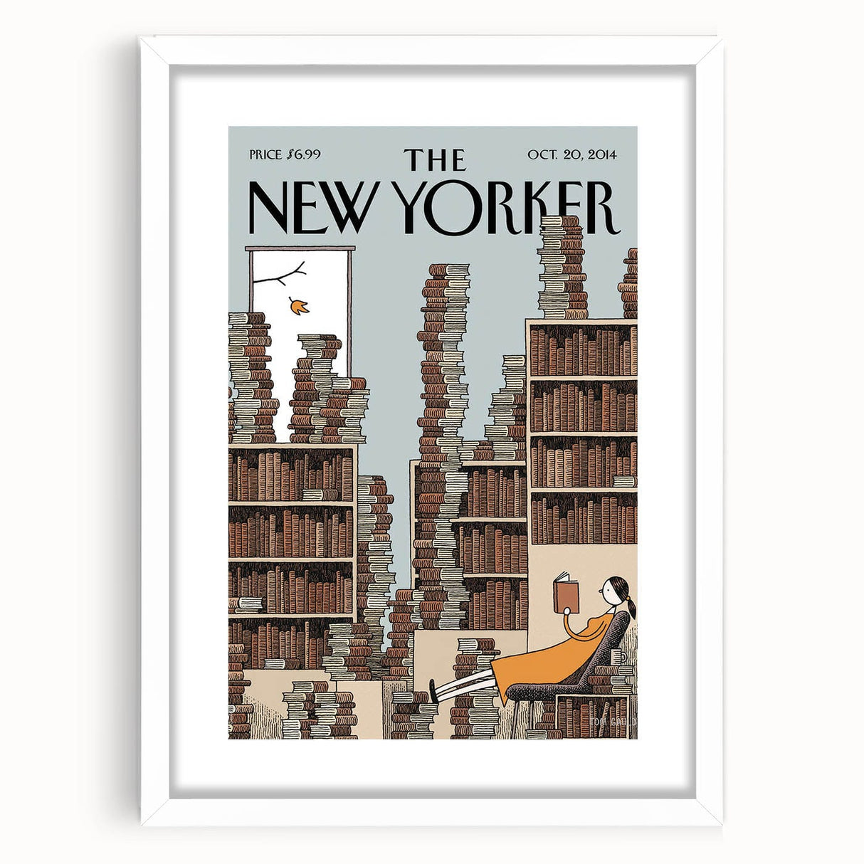 Classic New Yorker Cartoons Prints - Book Tower Illustration