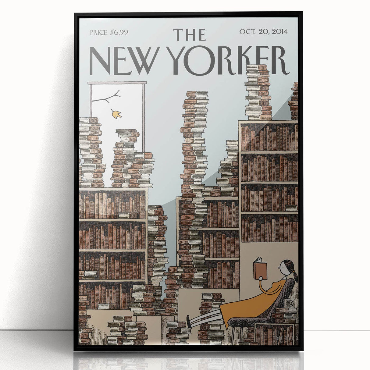 Classic New Yorker Cartoons Prints - Book Tower Illustration