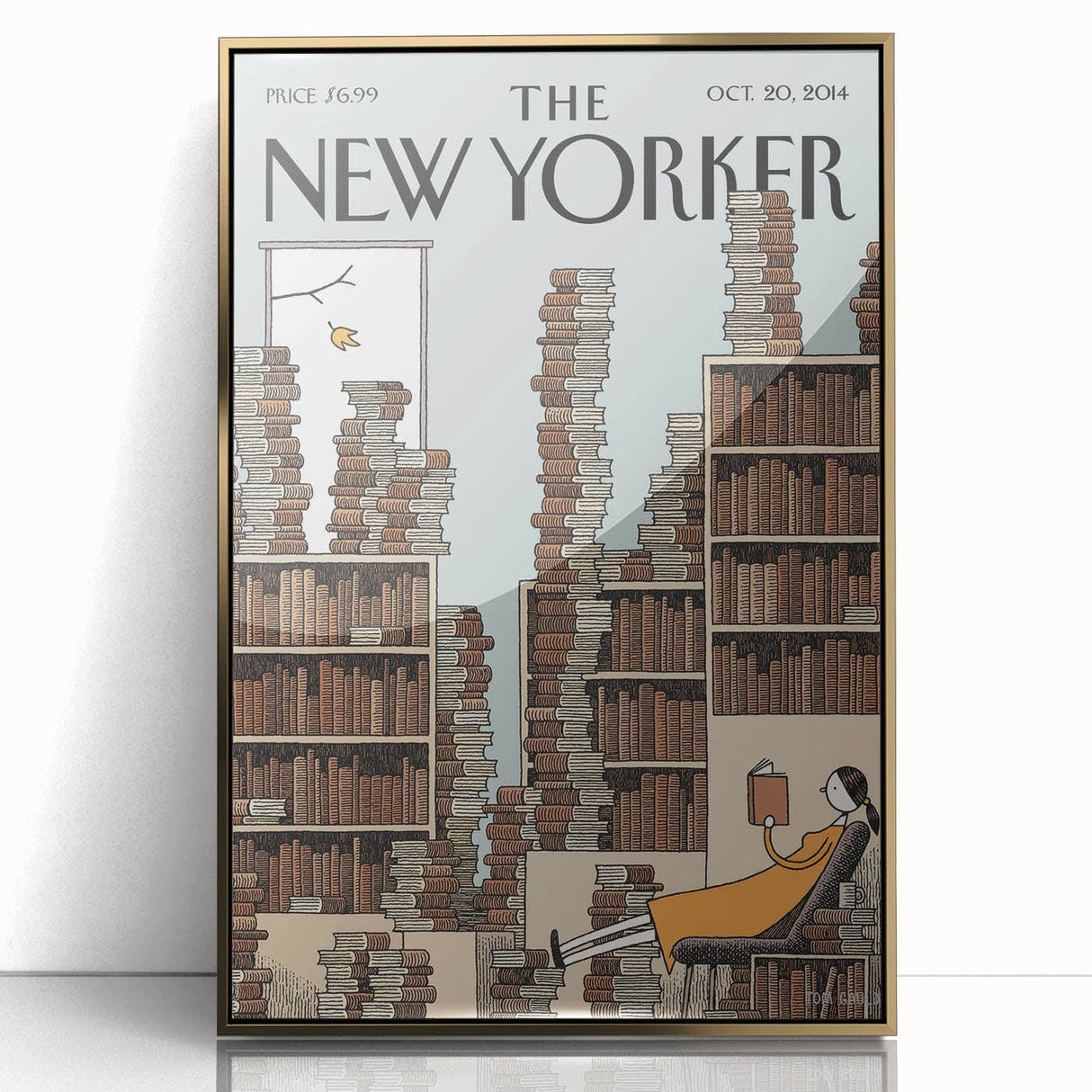 Classic New Yorker Cartoons Prints - Book Tower Illustration