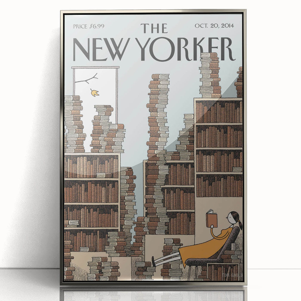 Classic New Yorker Cartoons Prints - Book Tower Illustration