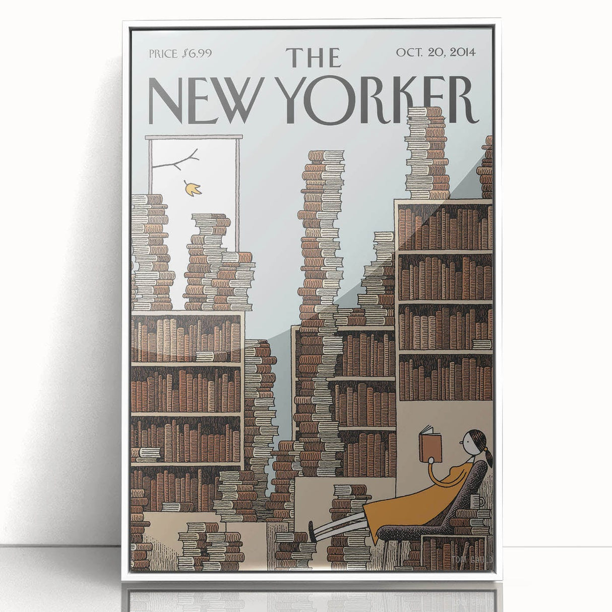 Classic New Yorker Cartoons Prints - Book Tower Illustration