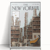 Classic New Yorker Cartoons Prints - Book Tower Illustration