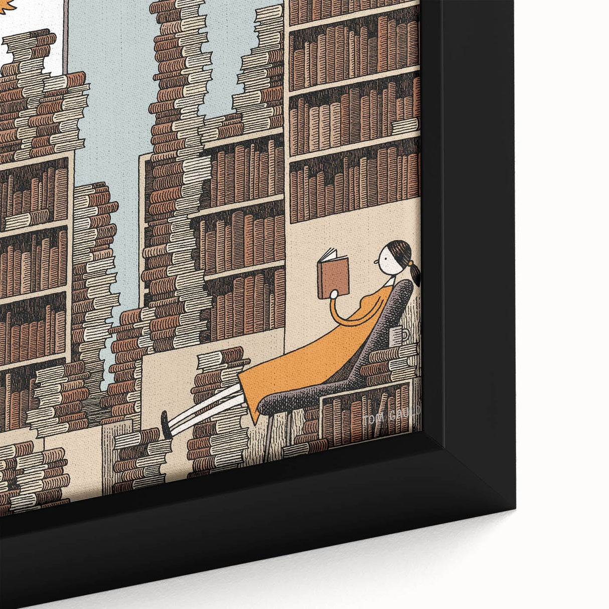 Classic New Yorker Cartoons Prints - Book Tower Illustration