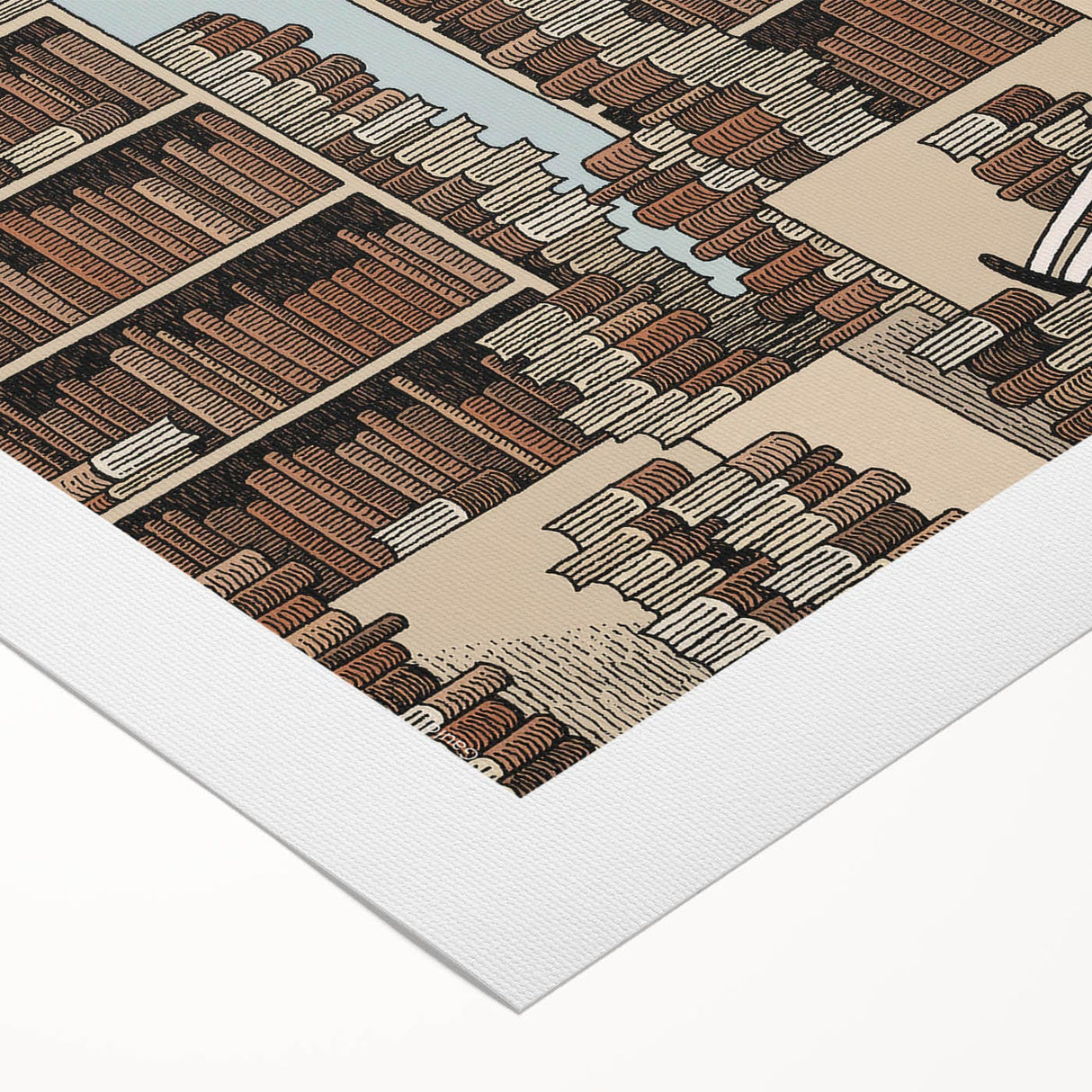 Classic New Yorker Cartoons Prints - Book Tower Illustration