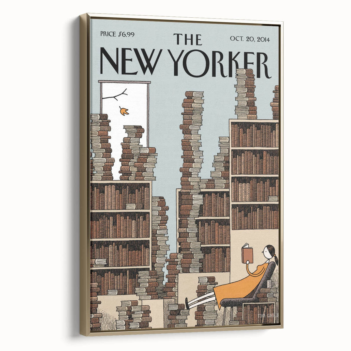 Classic New Yorker Cartoons Prints - Book Tower Illustration