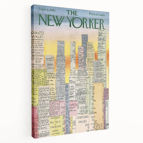 Vintage New Yorker Poster - Classic 1962 New York Adverts Wall Art