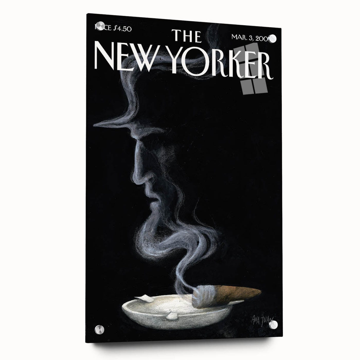 New Yorker Magazine Cover Art - 2008 Cigarette Smoke Illustration Wall Art