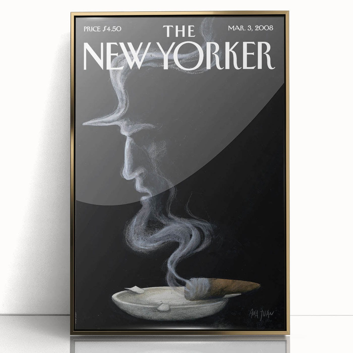 New Yorker Magazine Cover Art - 2008 Cigarette Smoke Illustration Wall Art