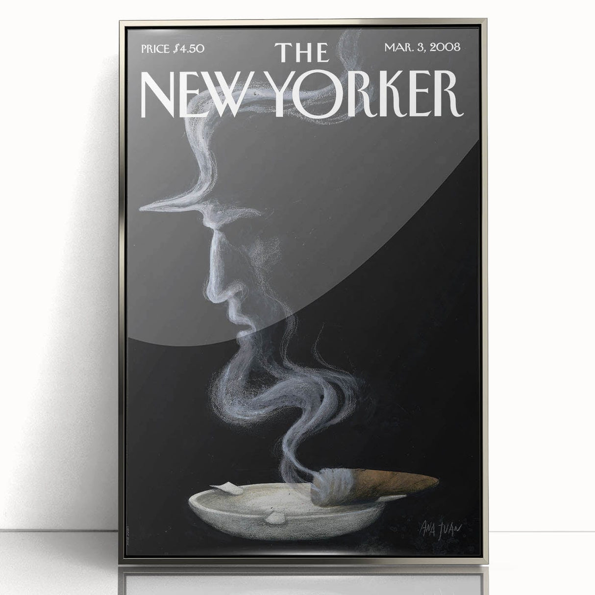 New Yorker Magazine Cover Art - 2008 Cigarette Smoke Illustration Wall Art