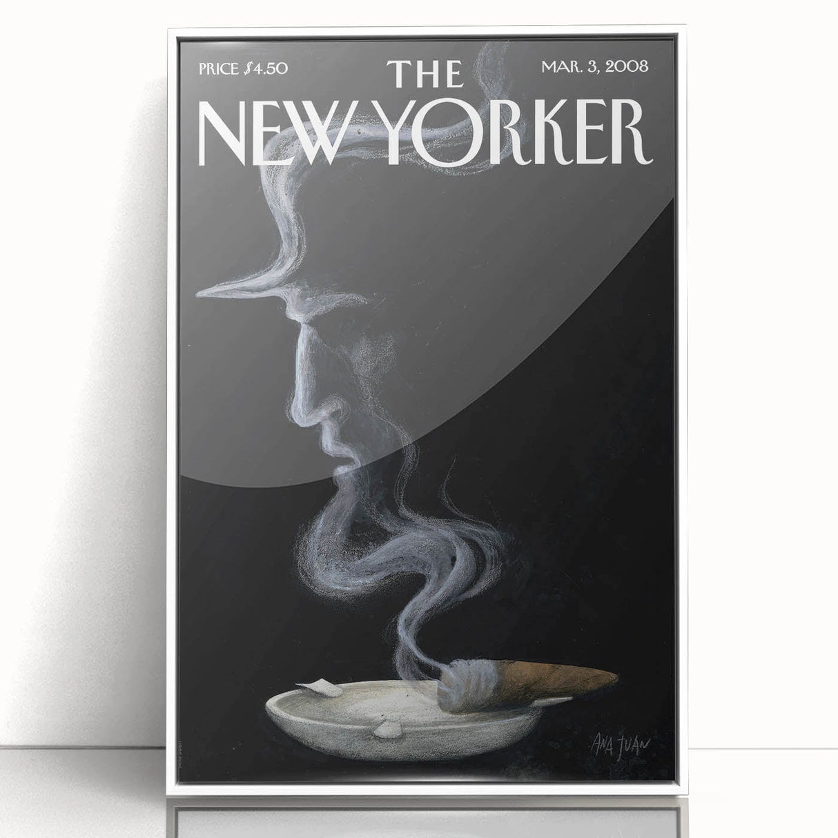 New Yorker Magazine Cover Art - 2008 Cigarette Smoke Illustration Wall Art