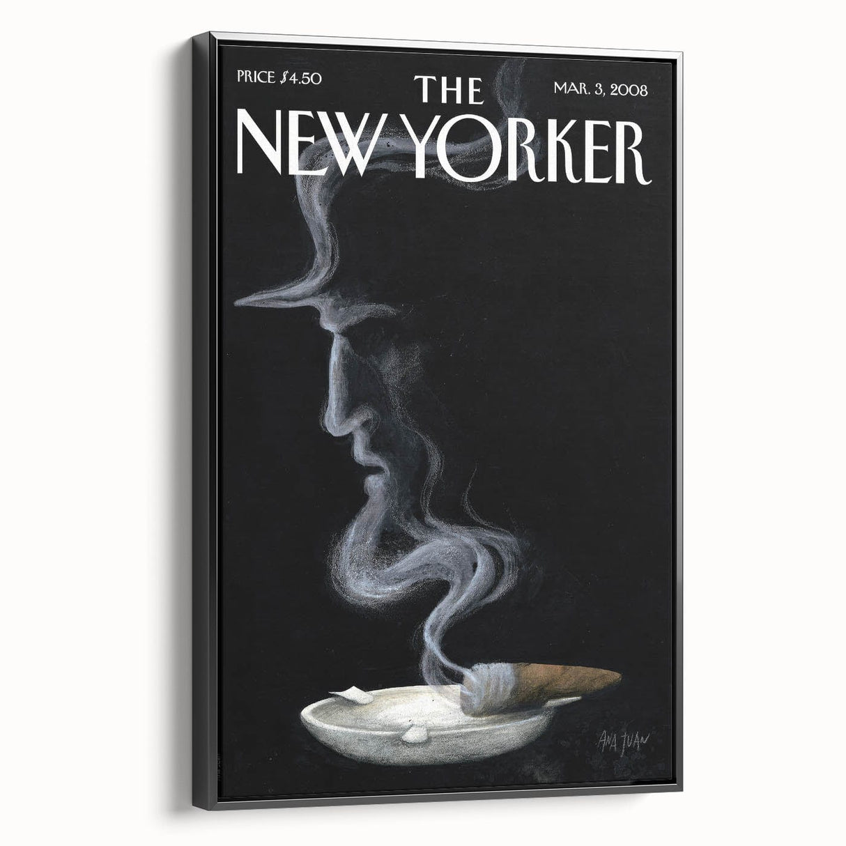 New Yorker Magazine Cover Art - 2008 Cigarette Smoke Illustration Wall Art