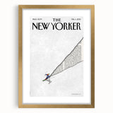 New Yorker Poster - 2013 Skier Cartoon Cover Art by Birgit Schössow