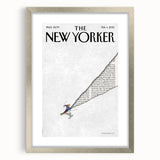New Yorker Poster - 2013 Skier Cartoon Cover Art by Birgit Schössow