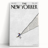 New Yorker Poster - 2013 Skier Cartoon Cover Art by Birgit Schössow