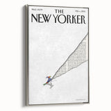 New Yorker Poster - 2013 Skier Cartoon Cover Art by Birgit Schössow