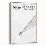New Yorker Poster - 2013 Skier Cartoon Cover Art by Birgit Schössow
