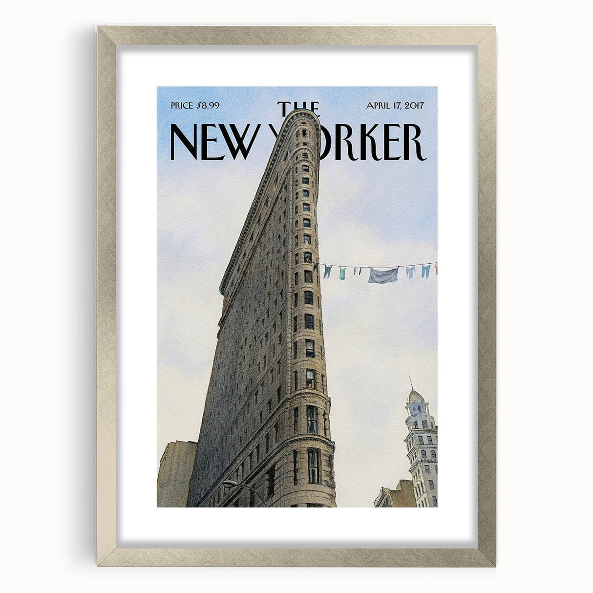 New Yorker Poster - 2017 Flatiron Building with Laundry Art Print