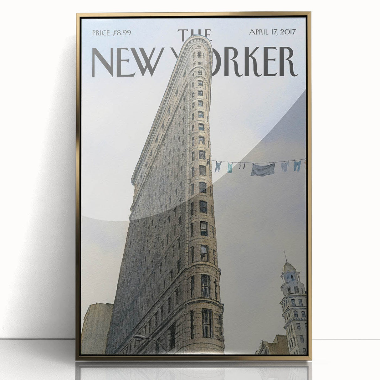 New Yorker Poster - 2017 Flatiron Building with Laundry Art Print