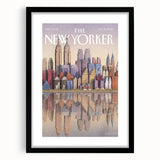 New Yorker Poster - 2003 New York Skyline Reflection Art