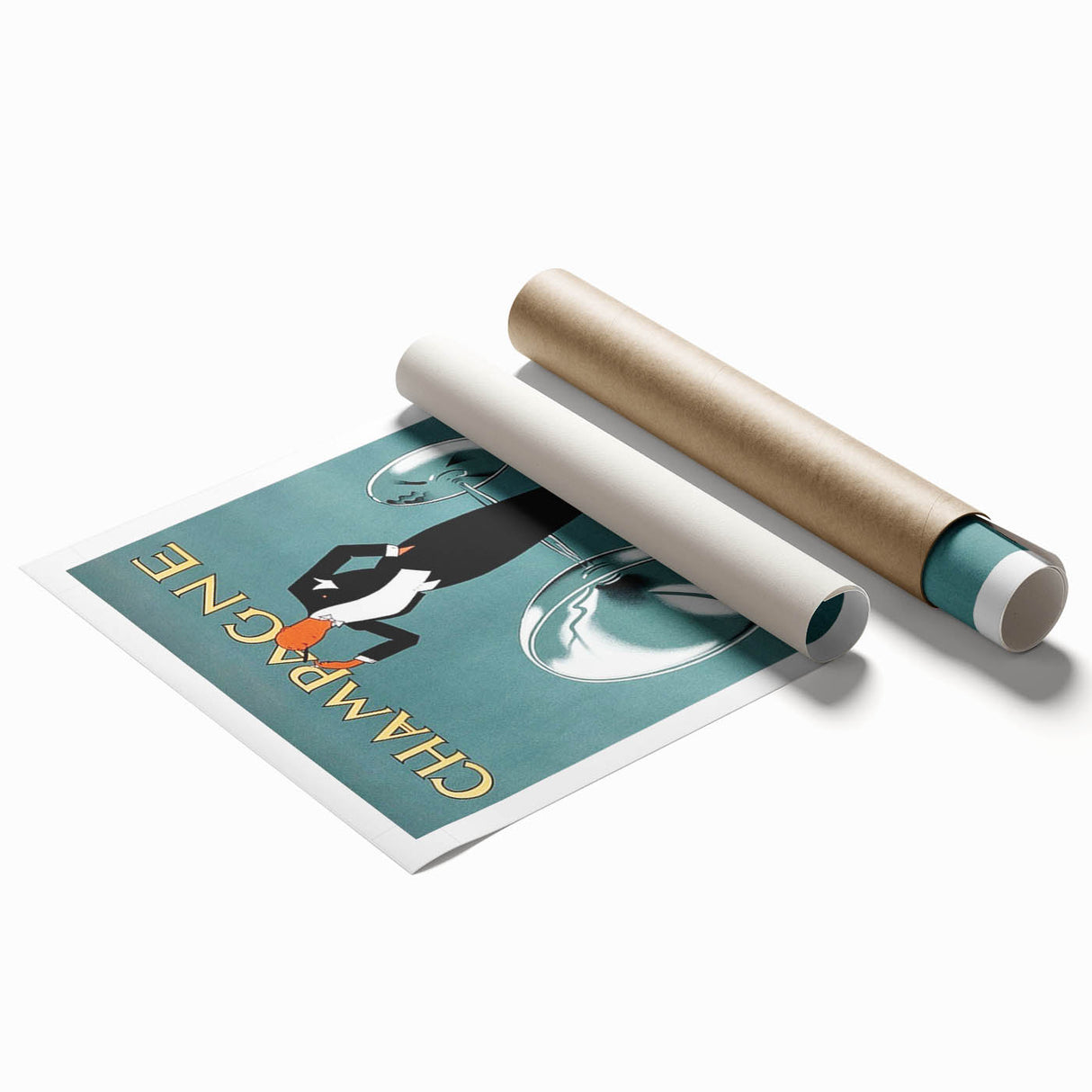 Champagne Devaux Vintage Poster – Retro Advertising Wall Art