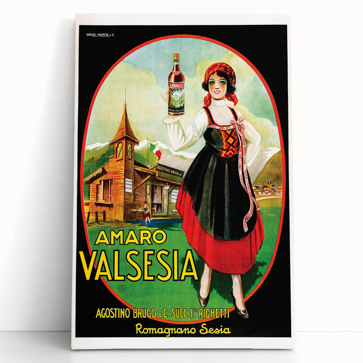 Amaro Valsesia Vintage Poster: Retro Advertising Wall Art Print