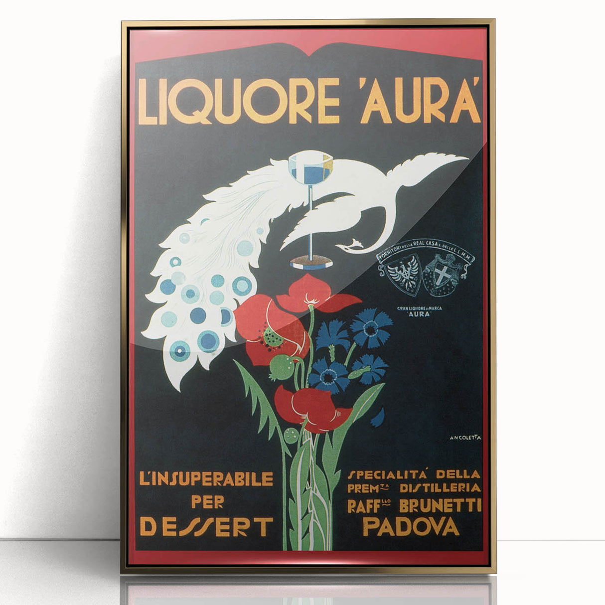 Vintage Aura Poster: Retro Liqueur Advertising Wall Art