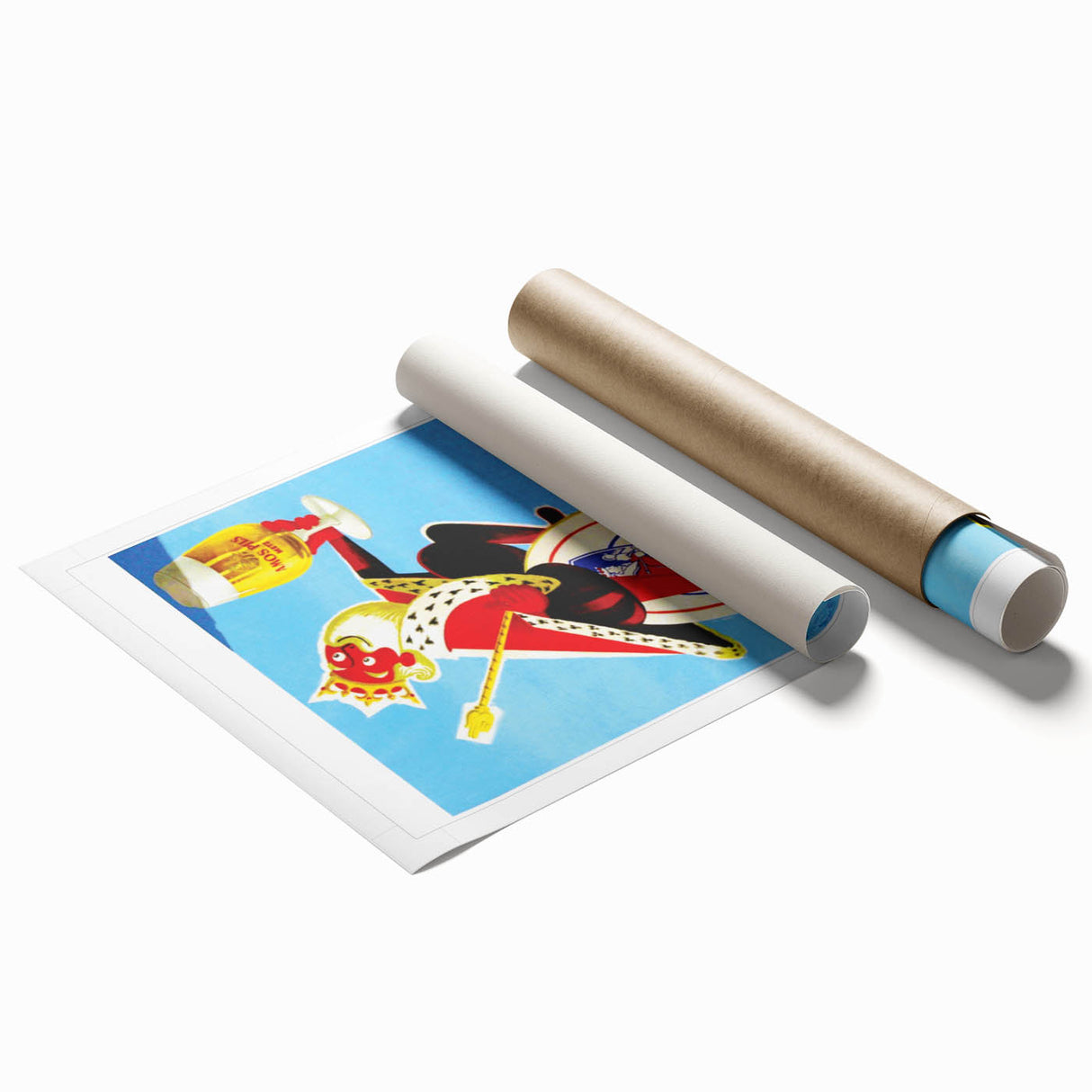 AMOS Pils Beer Poster: Retro King Advertising Wall Art